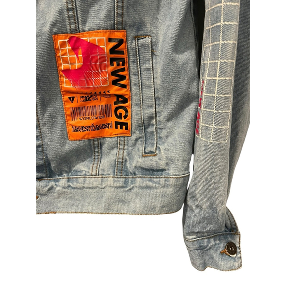 Trademark Brooklyn Cloth Men's Size Small Denim Blue Jacket New Age Graphic - Picture 4 of 12
